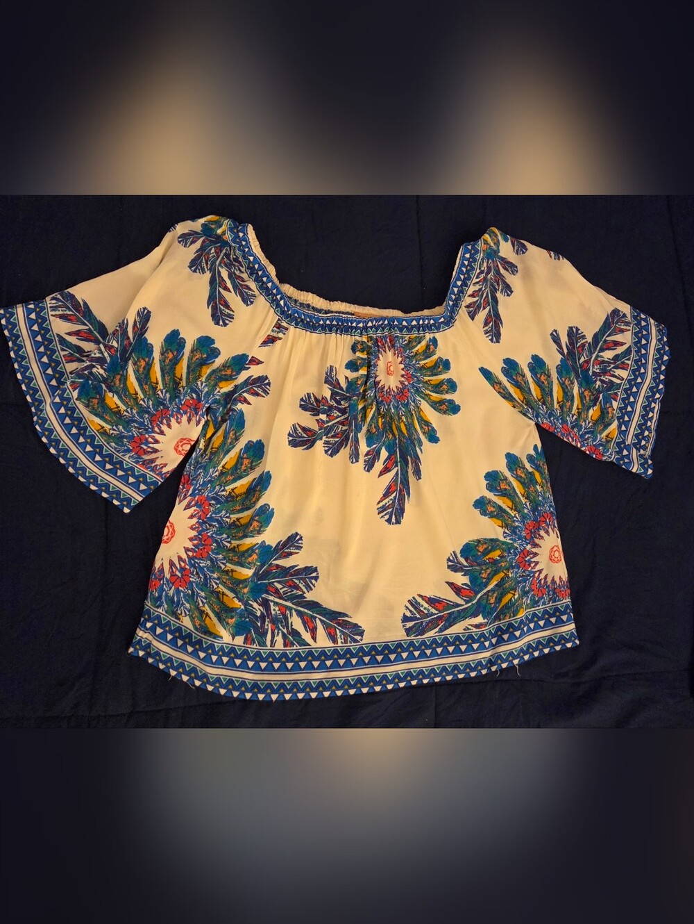 Flying Tomato boho peasant blouse, size Large.